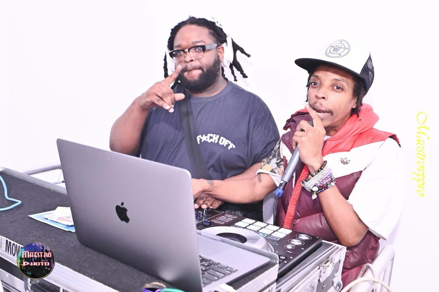 Shorts Temper and his friend together at the DJ setup